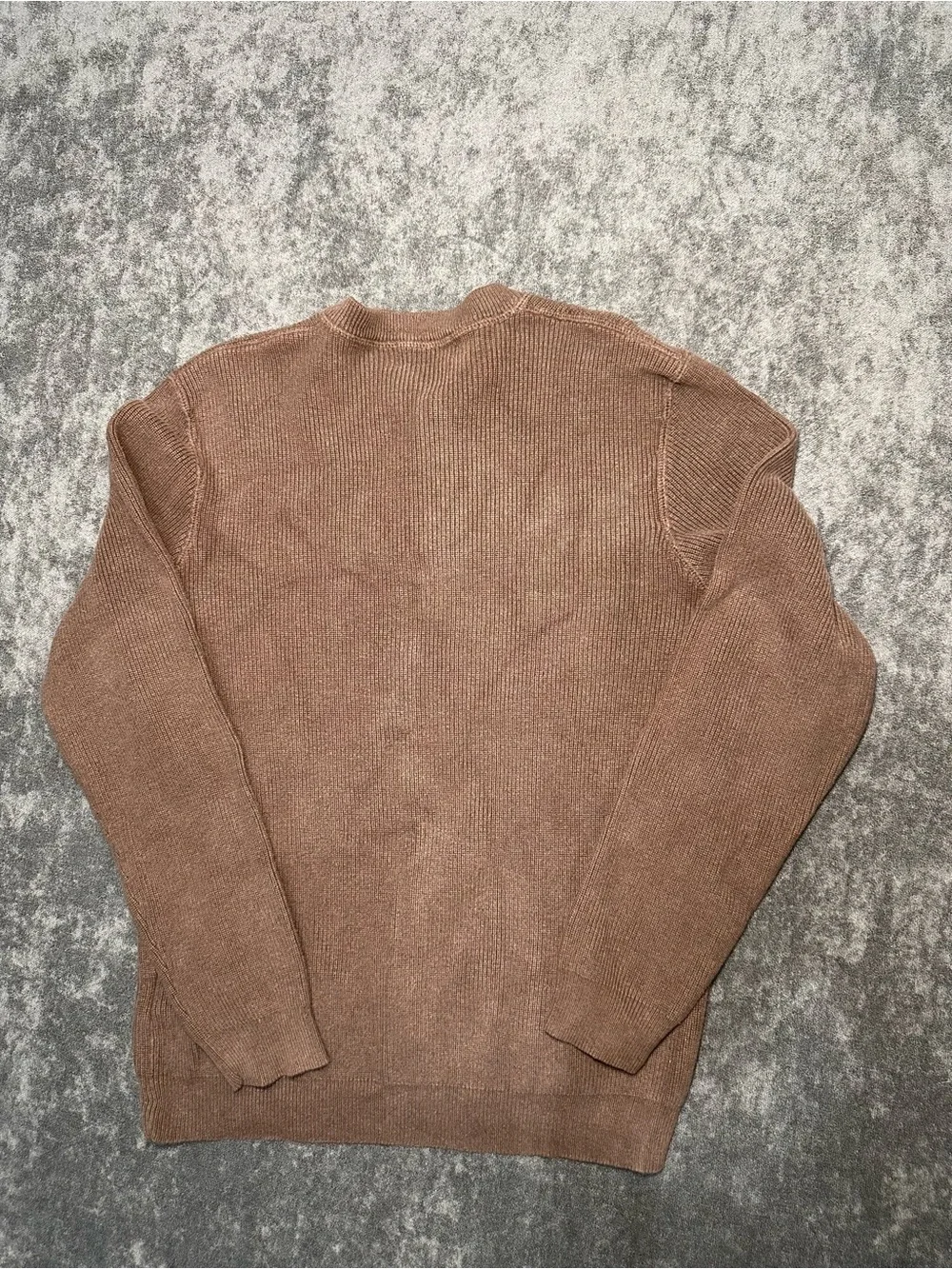 Eddie Bauer Men's Brown Crewneck Henley Sweater